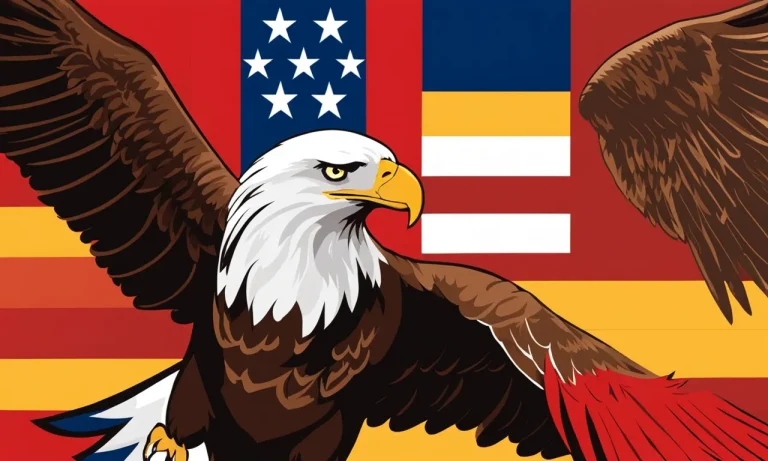 The Meaning Behind The Blue, Yellow And Red Flag With An Eagle