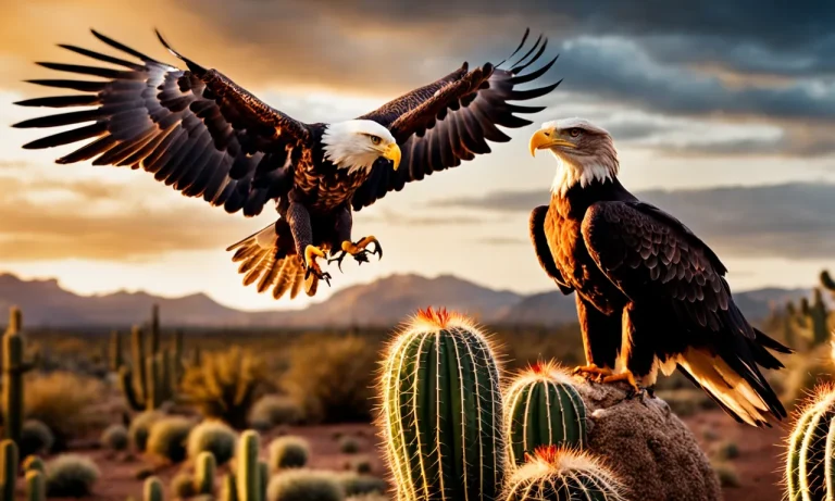 How And Why An Eagle Would Eat A Snake While Perched On A Cactus