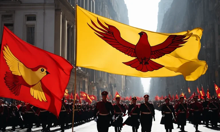 The Symbolism And Meaning Of The Red Flag With Yellow Bird